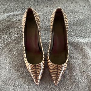 Stuart Weitzman, size 8, brown and tan reptile